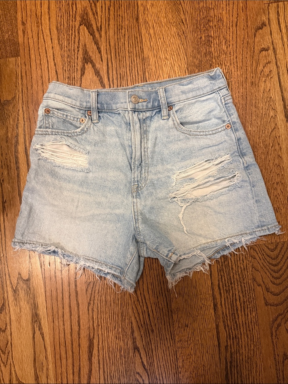 American Eagle Light Blue Distressed Denim Women’s Shorts size 4